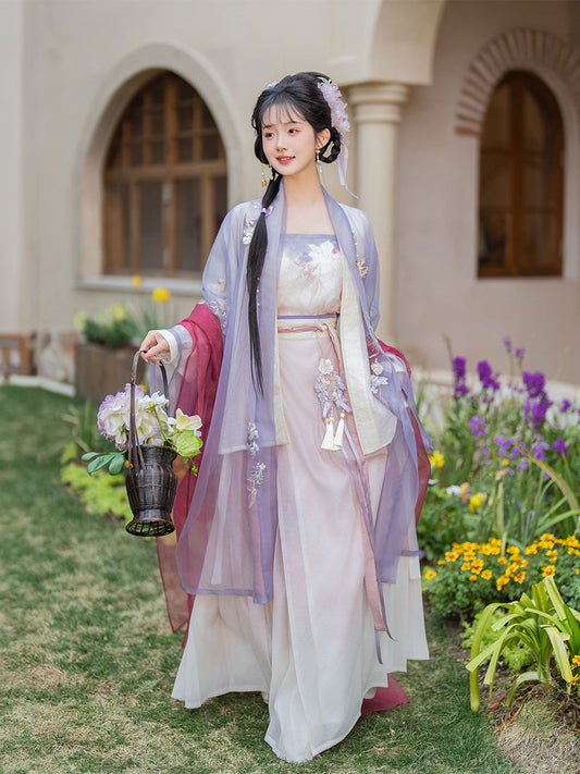 Zi Xun fairy-style Song Dynasty hanfu, sleeve detail