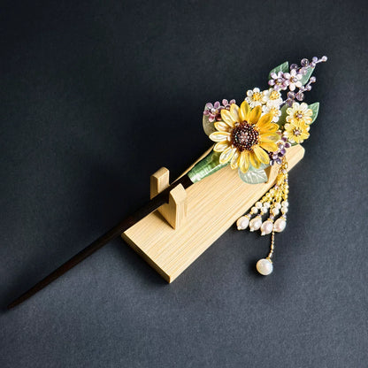 Sunflower Tassel Hair Stick | Ancient Chinese Hair Accessory