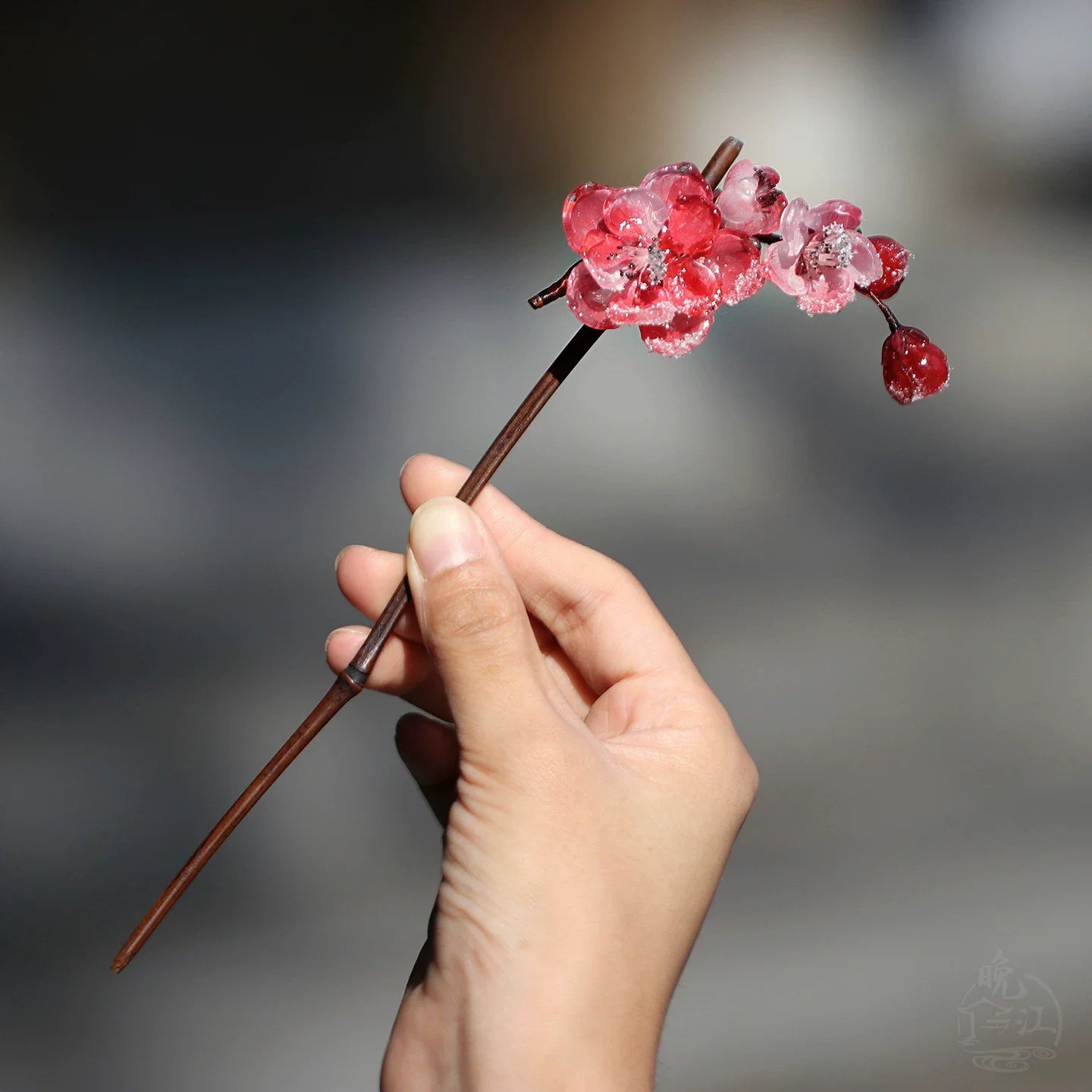 Plum Flowers and Umbrella Hair Stick | Ancient Chinese Hair Accessory