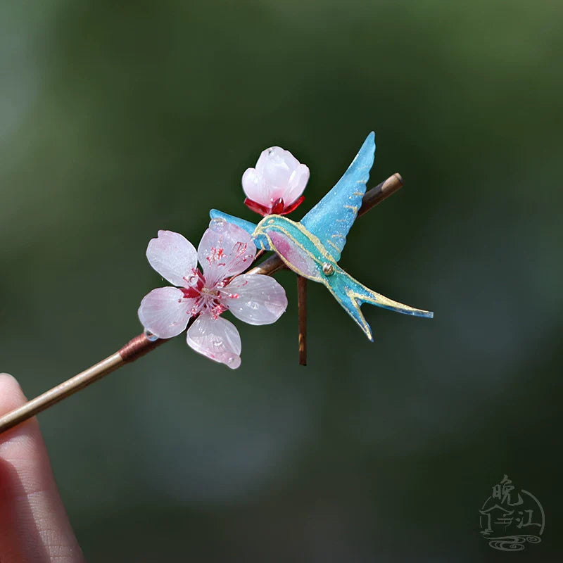 Swallow Flower Hair Stick | Ancient Chinese Hair Accessory