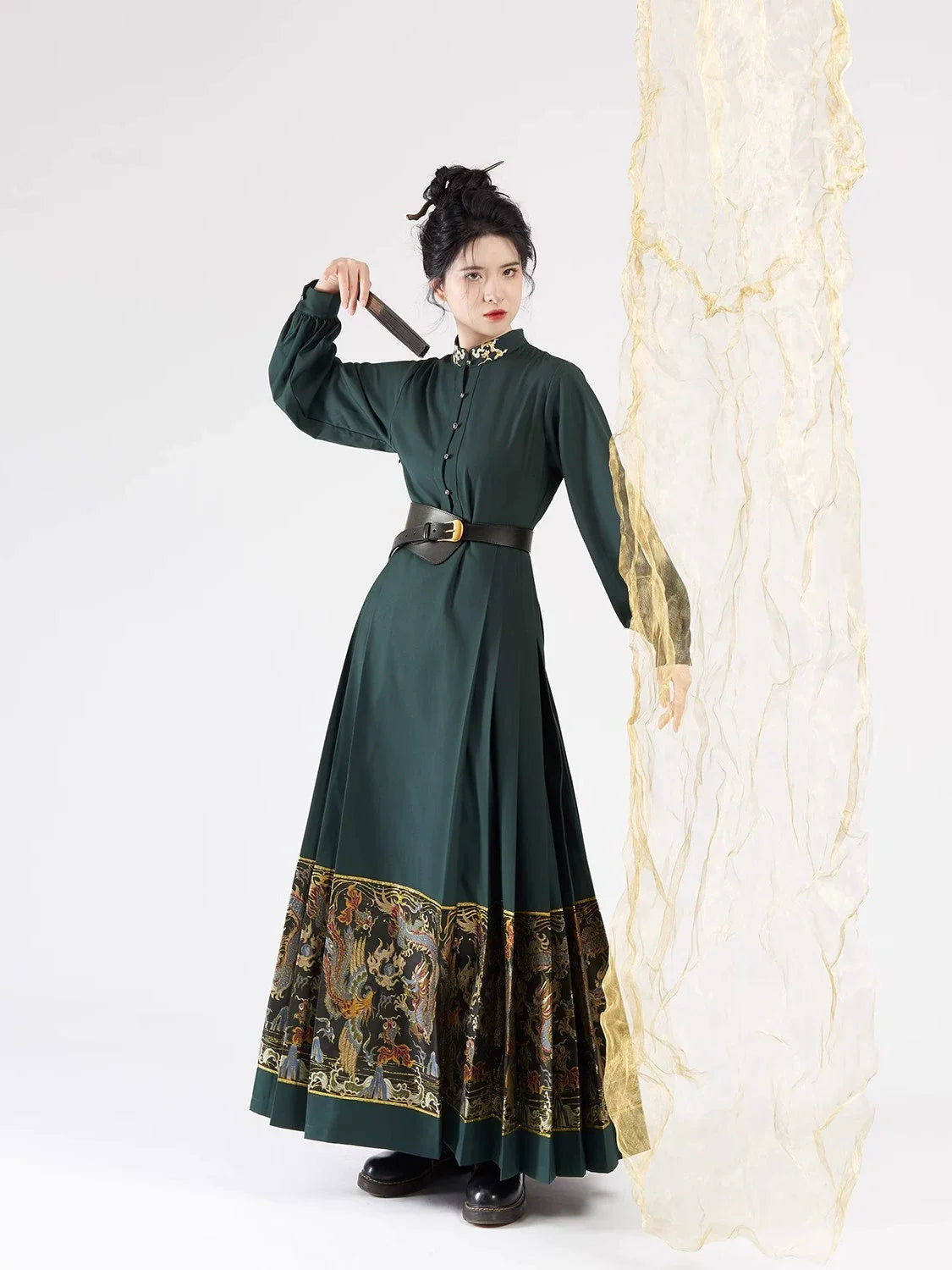 Ming Dynasty Modern Hanfu Horse Face Dress - Qingyun 卿云