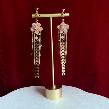 Cherry Blossom Dangling Earrings | Hanfu Jewelry