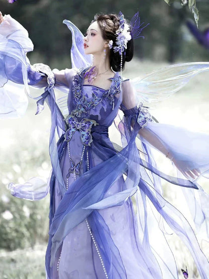 Wei Jin Dynasty Qiyao Ruqun Hanfu | Night Butterfly