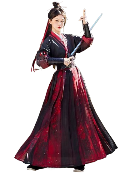 Wei Jin Dynasty Qiyao Ruqun Hanfu | Hongchen 红尘