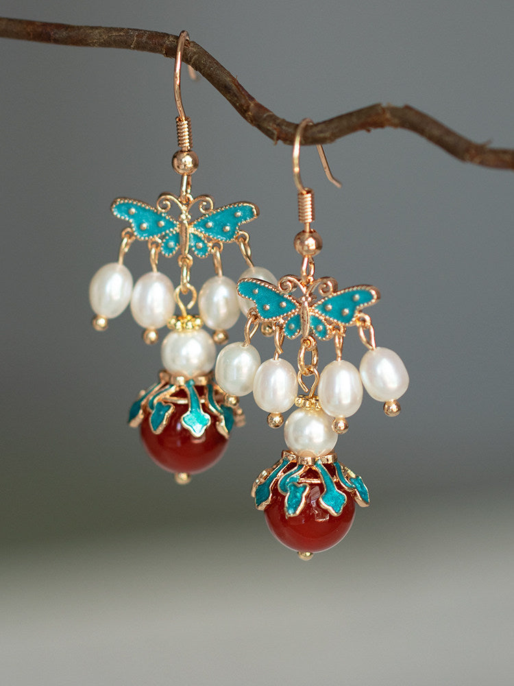 Ming Dynasty Cloud Collar Antique Earrings | Hanfu Jewelry