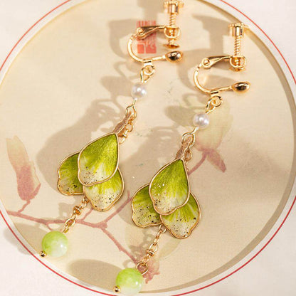 Tree of Life Velvet Flower Earrings | Hanfu Jewelry