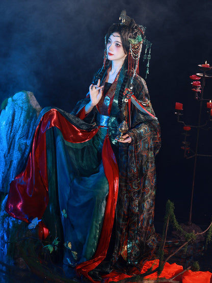 Astrologer | Wei Jin Dynasty Style Immortal Hanfu with Flowing Wide Sleeve Robe