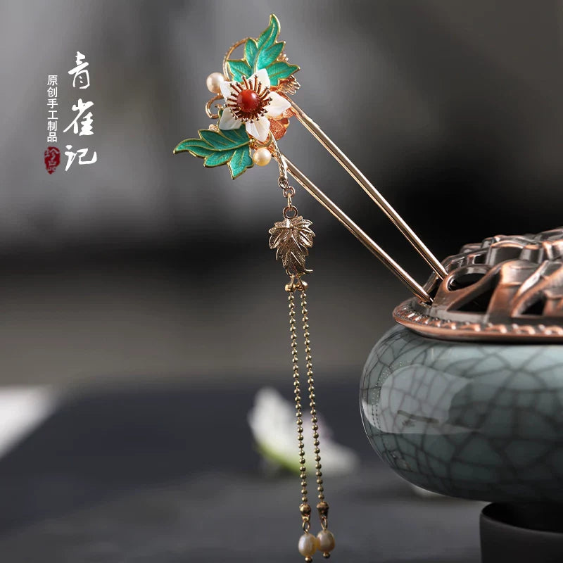 Late Autumn Pavilion Hair Stick | Ancient Chinese Hair Accessory