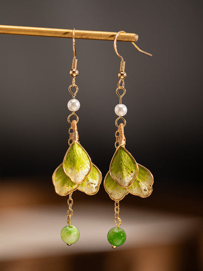 Tree of Life Velvet Flower Earrings | Hanfu Jewelry
