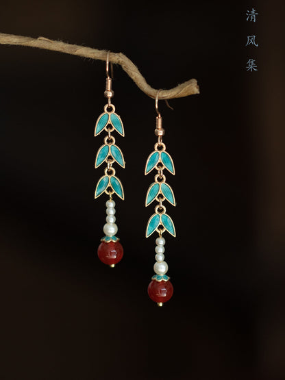 Rustling Bamboo Earrings | Hanfu Jewelry