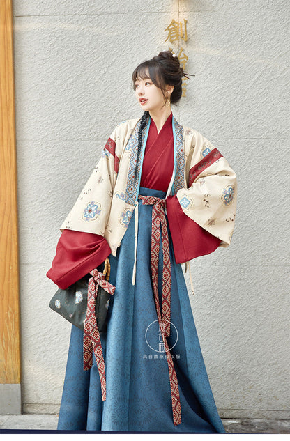 Jin Dynasty Modern Hanfu Jacket and Skirt - Liunian 流年 (Preorder)