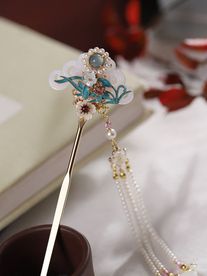 Falling Flowers Hair Stick | Traditional Chinese Hair Accessory