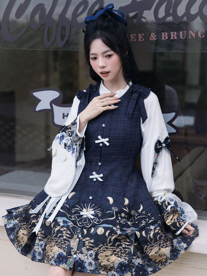 New Chinese Lolita Style Pipa Sleeve Top and Dress - Tarot of the Moon 月之塔罗
