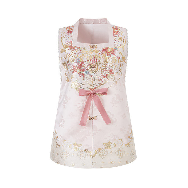 Ming Dynasty Spring Hanfu Set with Pipa Sleeve Bijia & Mamian Skirt | Order of Spring Blossoms 春日花序