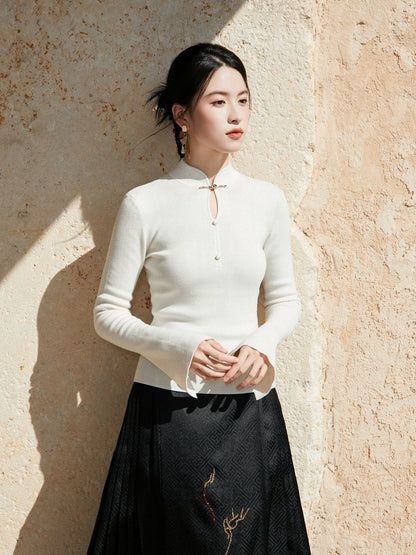New Chinese Style Knitted Wool Sweater - Winter Awakens 觉冬