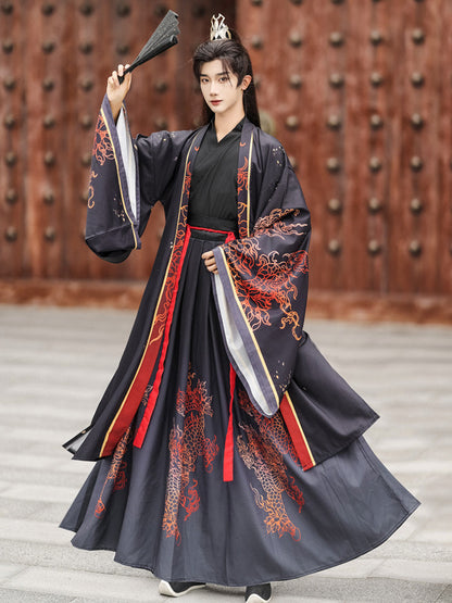 Crimson Dragon | Wei Jin Dynasty Hanfu Set