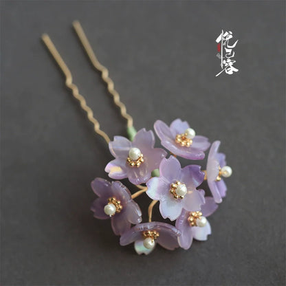 Hair Pin: Little Hydrangea