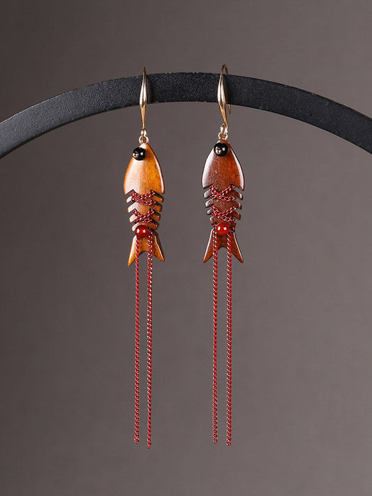 Wooden Fish DanglingEarrings | Cheongsam Jewelry