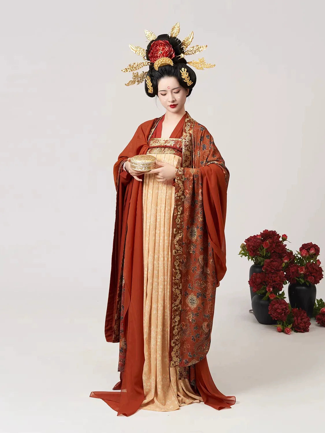 Tang Dynasty Historical Restoration Qixiong Ruqun Hanfu - Shuangfengque 双凤阙 (Preorder)