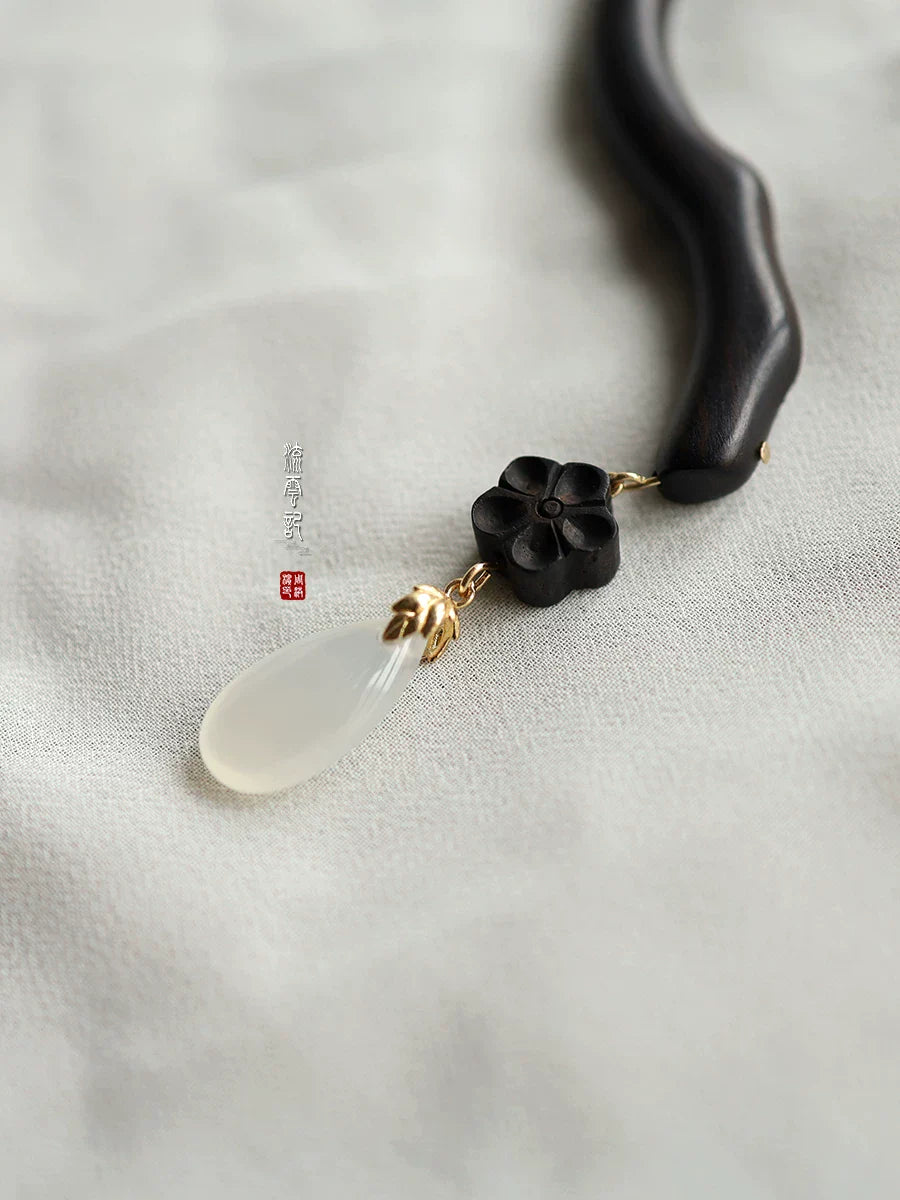 Ink Plum Blossom Hair Stick | Ancient Chinese Hair Accessory