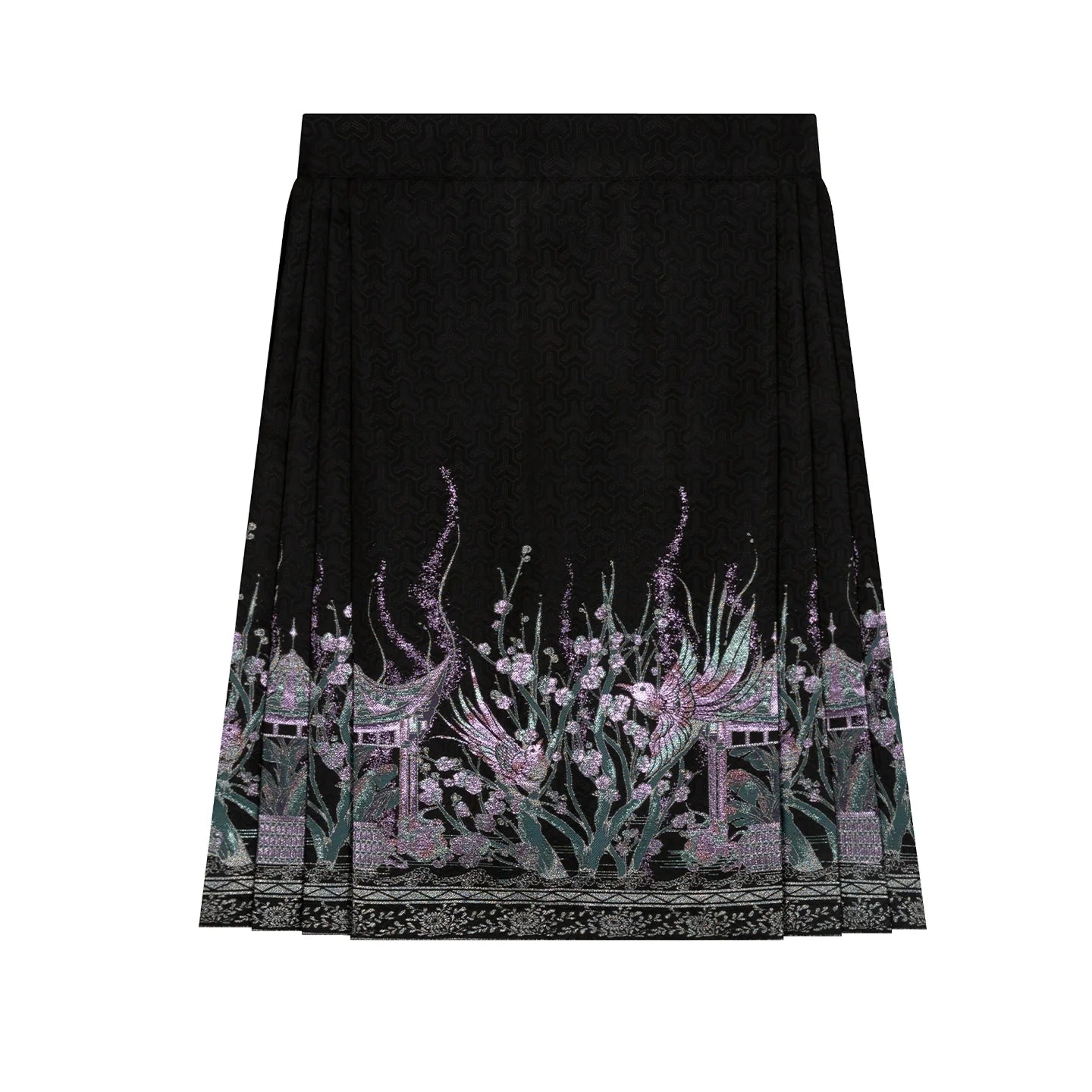 Chinese Blouse & Mini Mamian Skirt Outfit | Polar Night 极夜流光