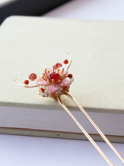 Flower Deer Hair Stick | Traditional Chinese Hair Accessory