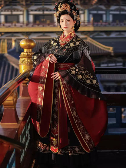 Wei Jin Dynasty Embroidered Qiyao Ruqun Hanfu | Star Goddess 星神
