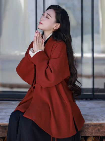 Chinese Jacket with Winged Sleeve Top & Wrap Skirt | Love Letter 情书