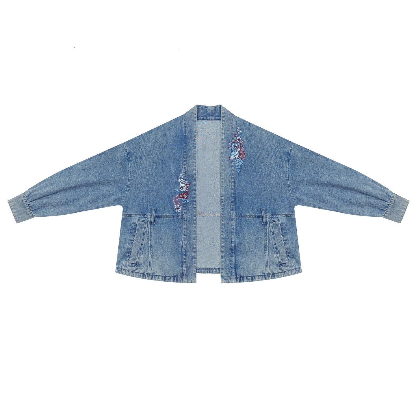 Hong Kong Beauty | New Chinese Style Denim Jacket and Skirt Set