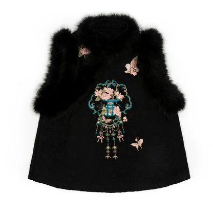 Ming Dynasty Modern Hanfu Pipa Sleeve Top, Vest, and Mamianqun - Qingrong Nuancui 晴蓉暖翠