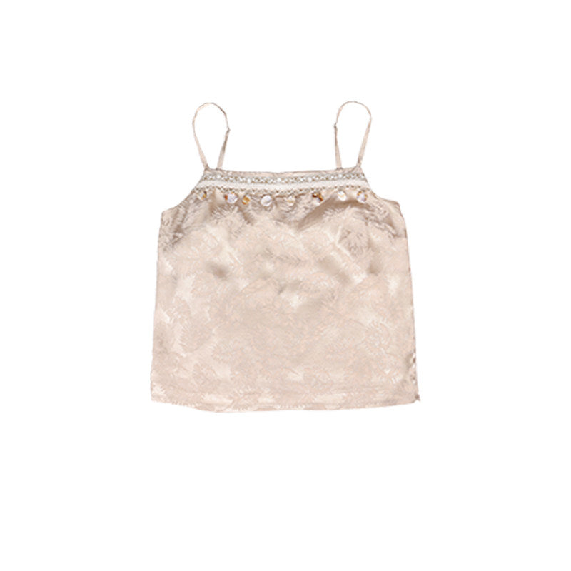 New Chinese Style Camisole with Pleated Wrap Skirt and Fairy Cardigan for Summer - Moon Amidst Clouds 云间月 (Preorder)
