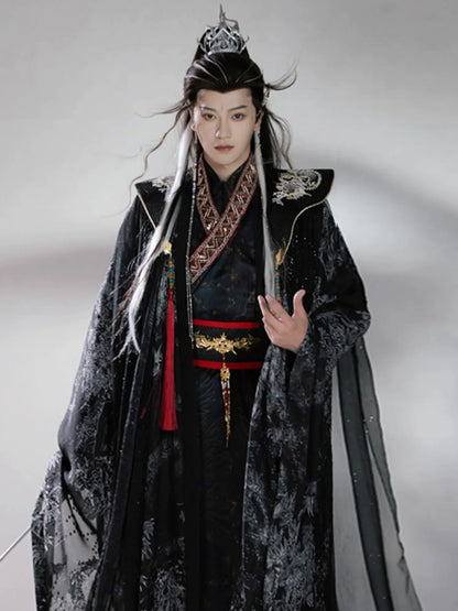 Shadow Sovereign - Male Xianxia Dark Robe Unisex Ancient Chinese Traditional Costume (Preorder)