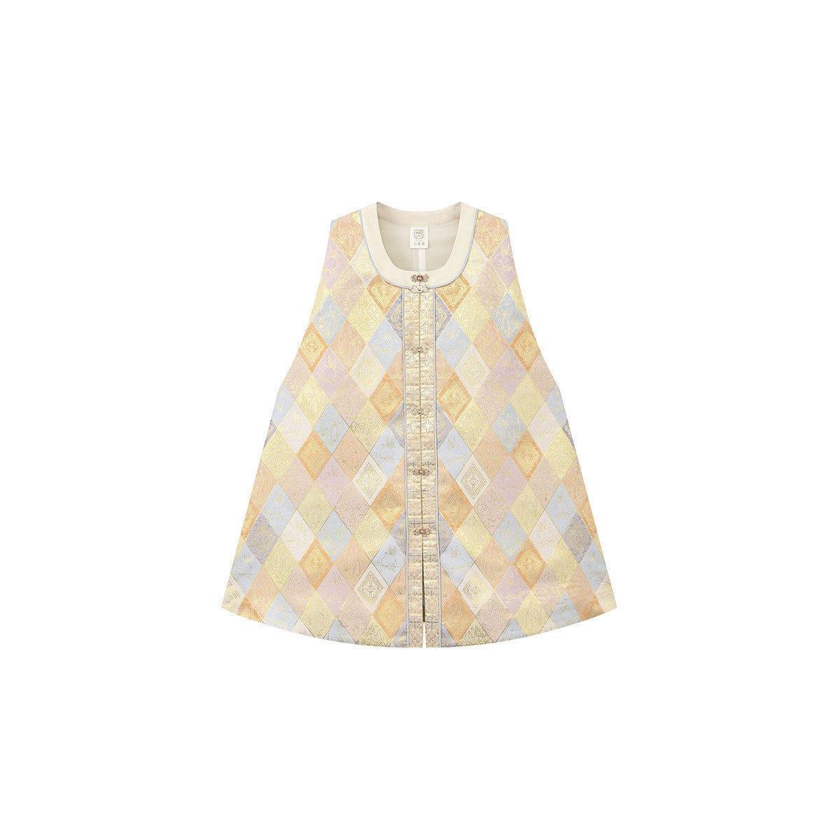 Ming Dynasty Pastel Orange Pipa Sleeve Top & Mamian Skirt | Yun Dynasty Capital 云朝玉京