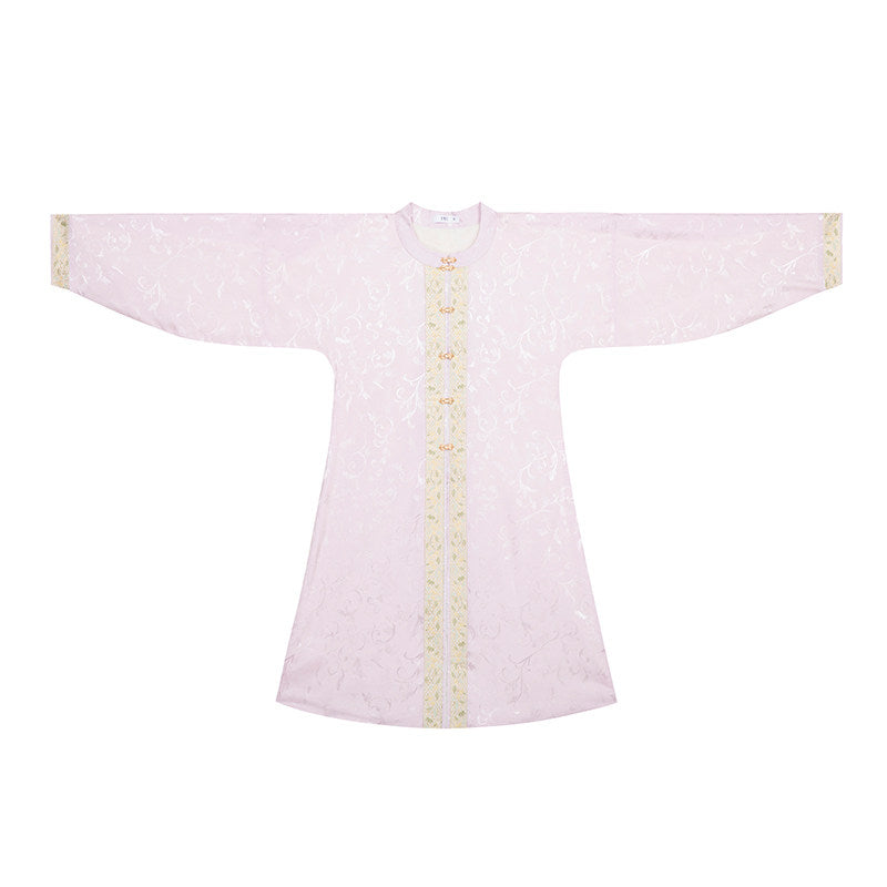 Ming Dynasty Round Neck Long Jacket with Fleece | Mulan 木兰
