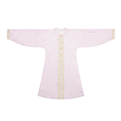 Ming Dynasty Round Neck Long Jacket with Fleece | Mulan 木兰