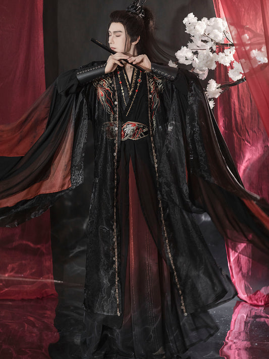 Night Flame Xianxia Hanfu Set | Chinese Fantasy Period Drama Style