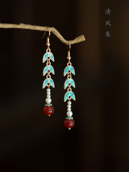 Rustling Bamboo Earrings | Hanfu Jewelry