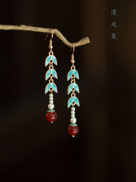 Rustling Bamboo Earrings | Hanfu Jewelry