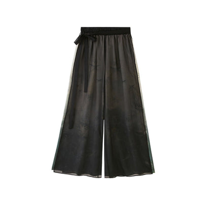New Chinese Style Blouse and Wide Leg Pants - Letters in the Sky 雁寄云书