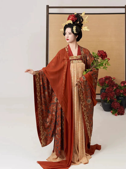 Tang Dynasty Historical Restoration Qixiong Ruqun Hanfu - Shuangfengque 双凤阙 (Preorder)