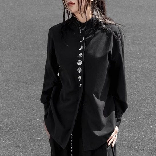 New Chinese Style Moon Phase Long Sleeve Top (Preorder)
