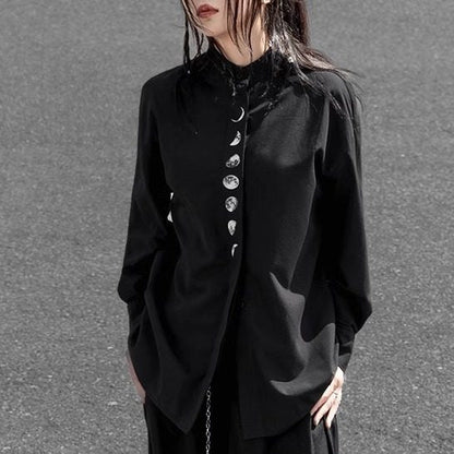 New Chinese Style Moon Phase Long Sleeve Top (Preorder)