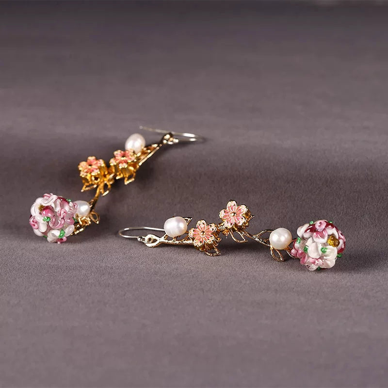Garden Vine Floral Earrings | Cheongsam Jewelry