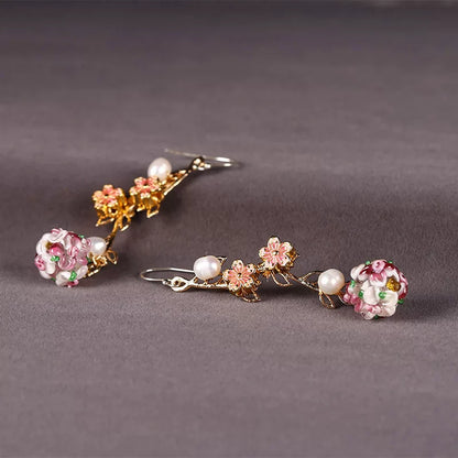 Garden Vine Floral Earrings | Cheongsam Jewelry