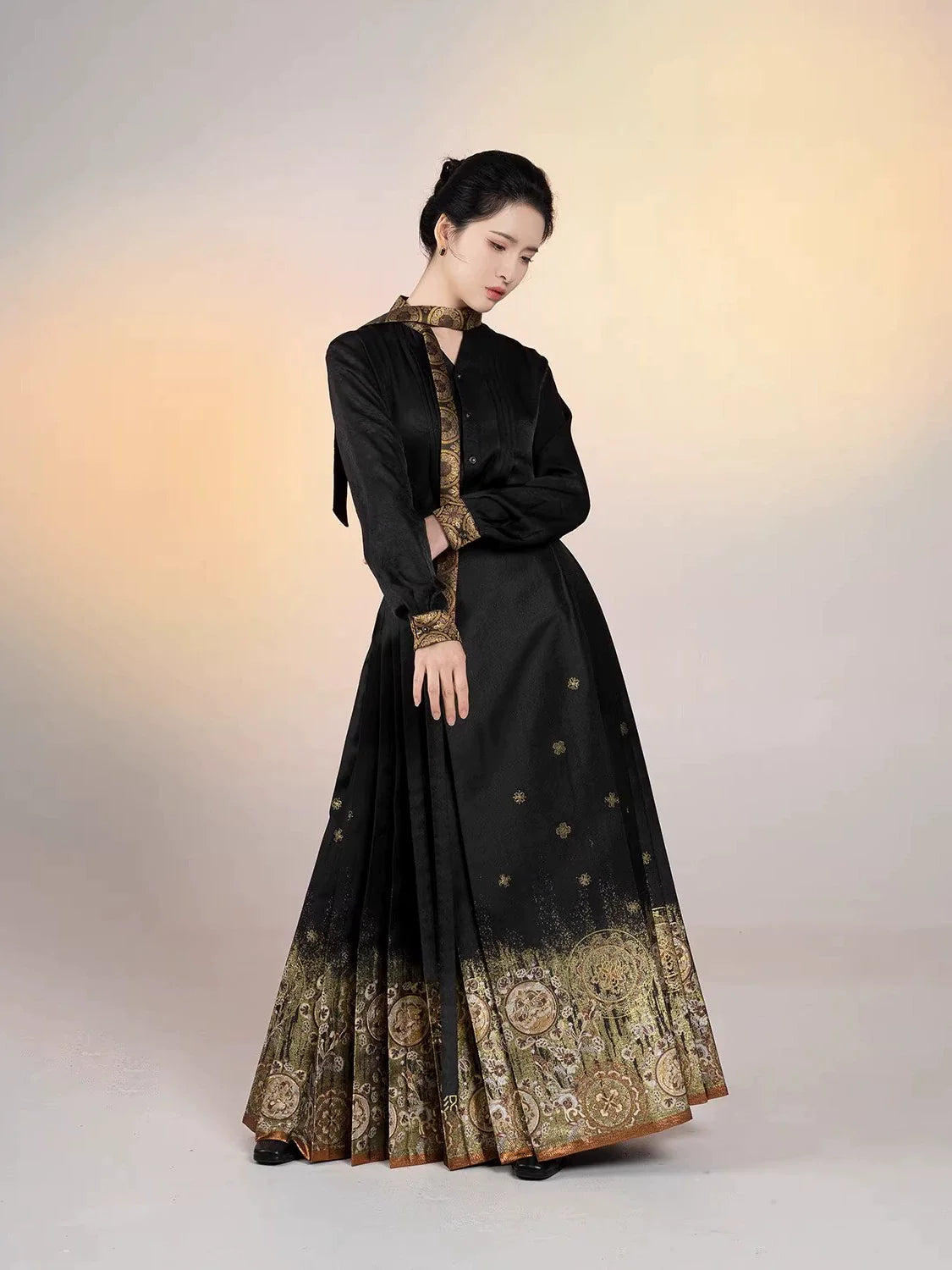 Chinese Blouse & Mamian Skirt Outfit | Bagel 贝果