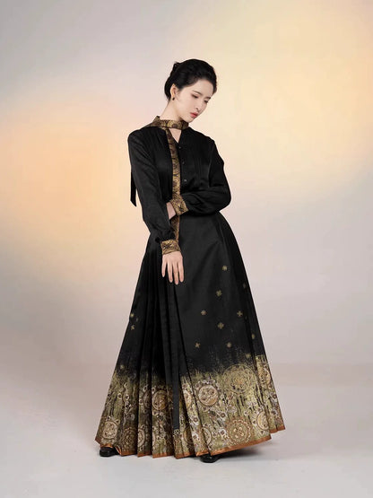 Chinese Blouse & Mamian Skirt Outfit | Bagel 贝果