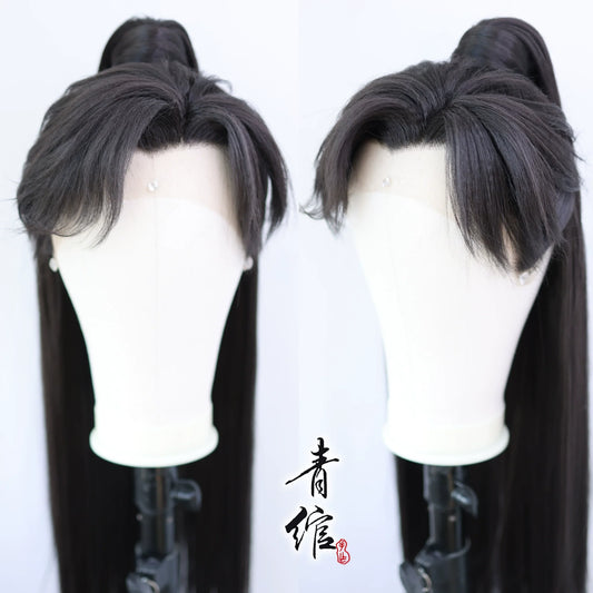 Fan Xian hanfu cosplay hair wig — detail view
