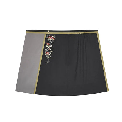 Song Dynasty Modern Hanfu Set with Long Sleeve Top and Spiral Skirt - Spring Realm 人间景 (Preorder)
