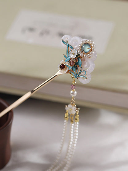 Falling Flowers Hair Stick | Traditional Chinese Hair Accessory