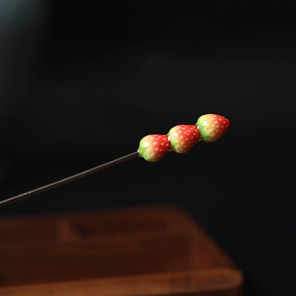 Strawberry Sugar Candy Hair Stick | Hanfu Hair Accessory